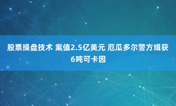 股票操盘技术 案值2.5亿美元 厄瓜多尔警方缉获6吨可卡因